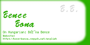 bence bona business card